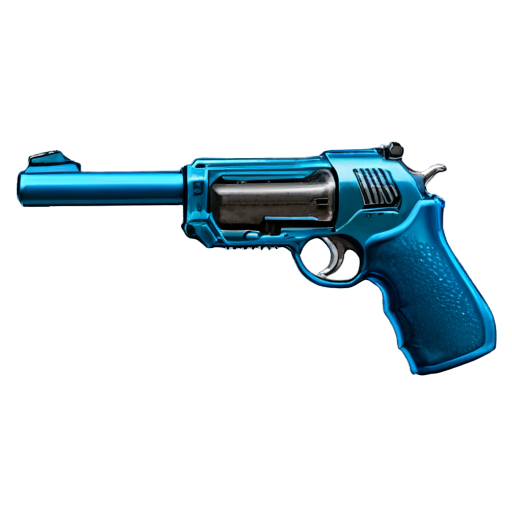 stitch which is part of the game Valorant game and is held by the revolver with both hands - icon | sticker