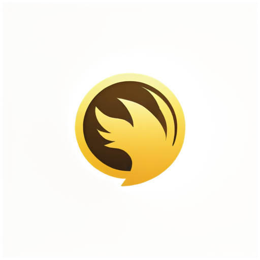 a thunder phoenix rising from coffee bean - icon | sticker